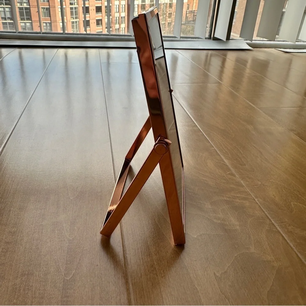 4x6 Rose Gold Desktop Picture Frame, Easel Metal Frame